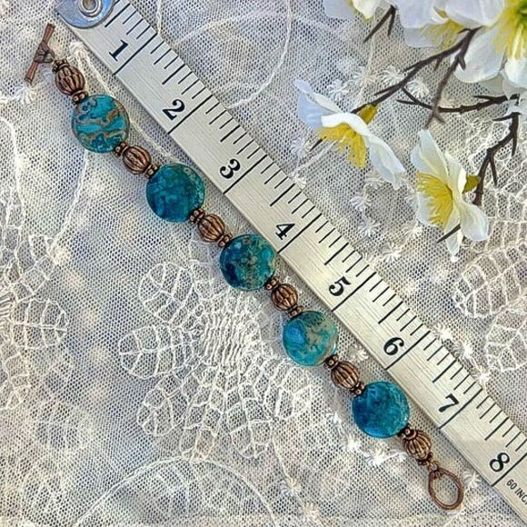 Vintage 90’s Agate Bead Bracelet - Picture 11 of 11